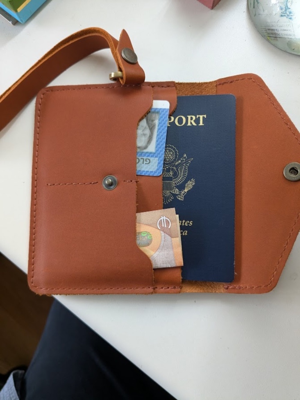 Portland Leather Tuscany passport wristlet - Picture 2 of 5